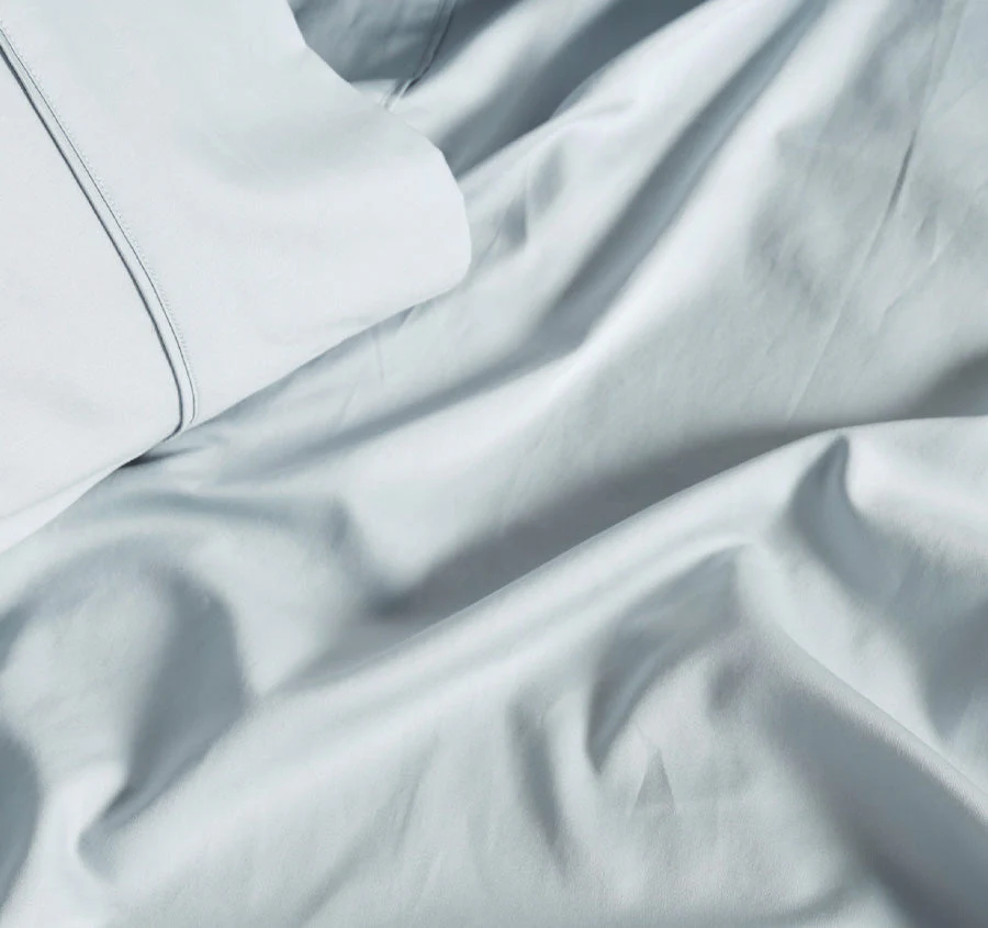 Hotel Augusta 500THC Cotton Sateen Standard Pillowcase Pale Blue - Image 2