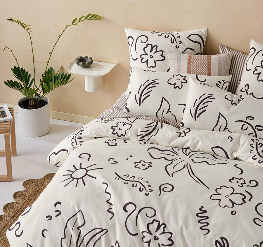 Kenzi Quilt Cover Set Range Vanilla - Image 5