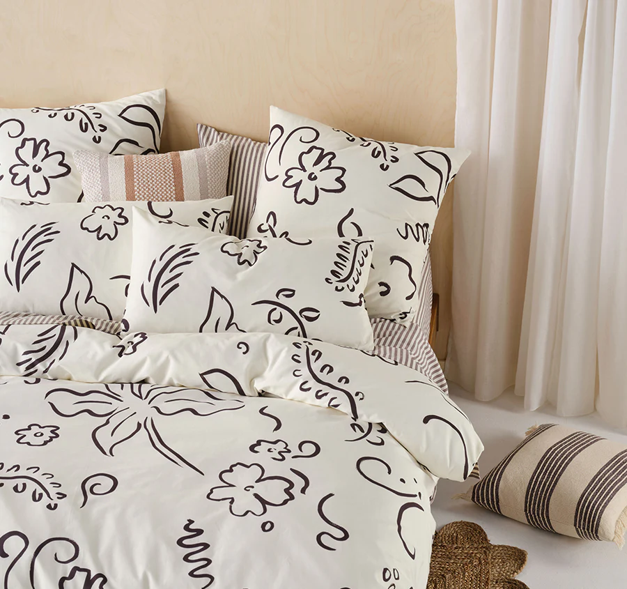 Kenzi Quilt Cover Set Range Vanilla - Image 6