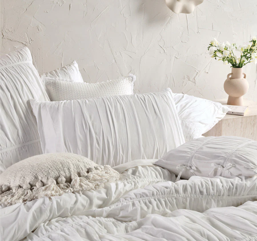 Layla Quilt Cover Set Range White - Image 5