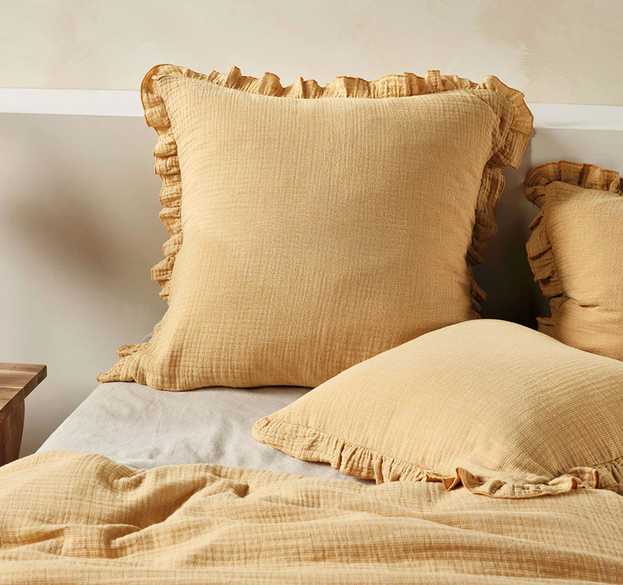 Lucy European Pillowcase Saffron - Image 3