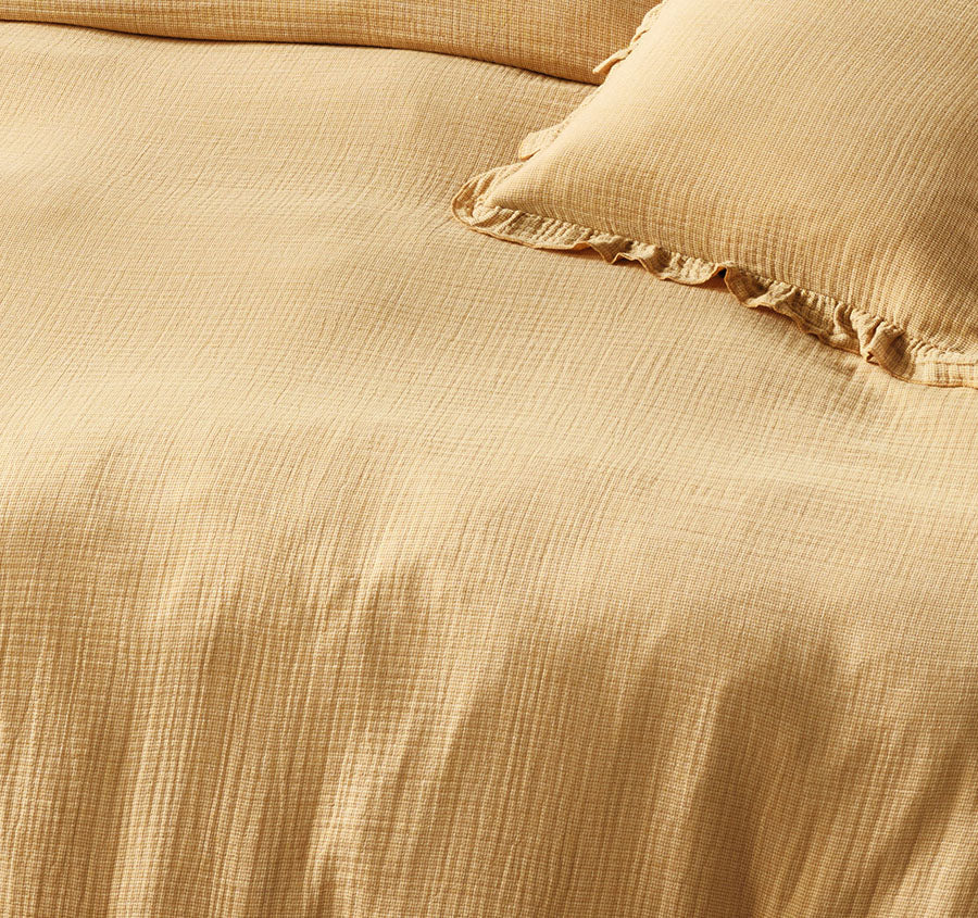 Lucy Quilt Cover Set Range Saffron - Image 2