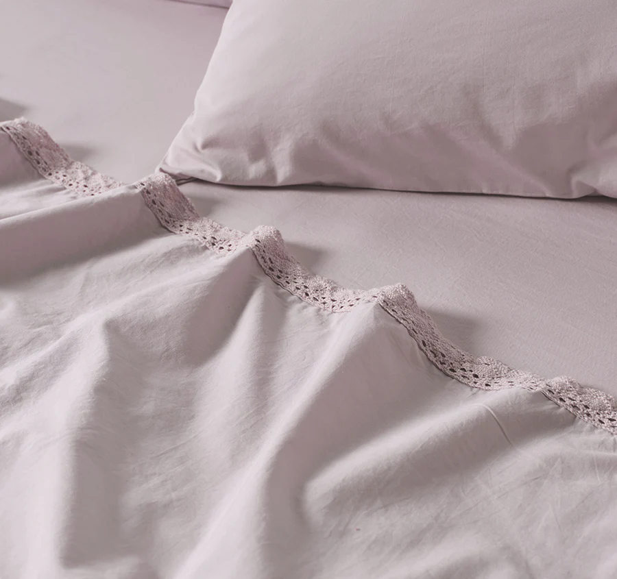 Marion 250TC Organic Cotton Mega Sheet Set Range Lavender - Image 4