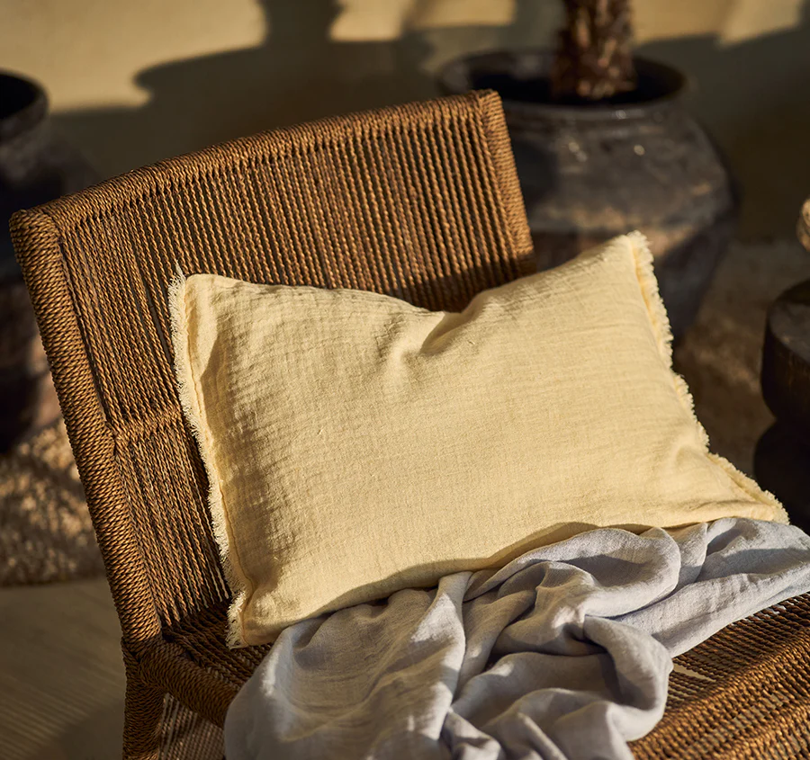 Maya 40x60cm Filled Cushion Butter - Image 3