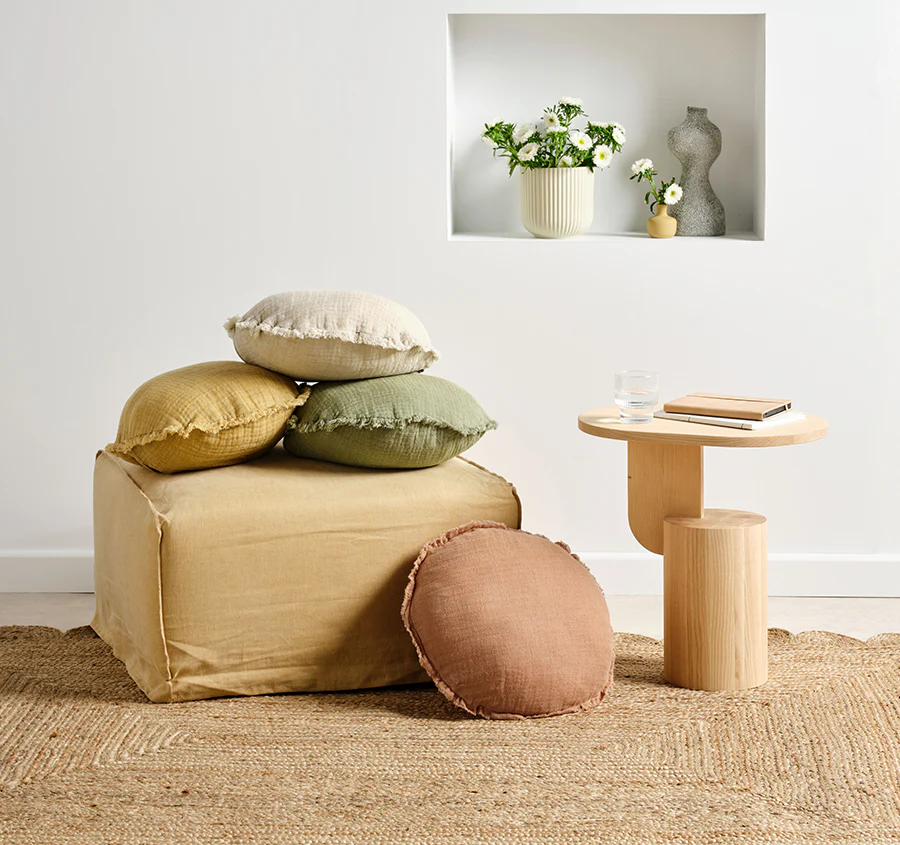 Maya 45cm Filled Round Cushion Moss - Image 3