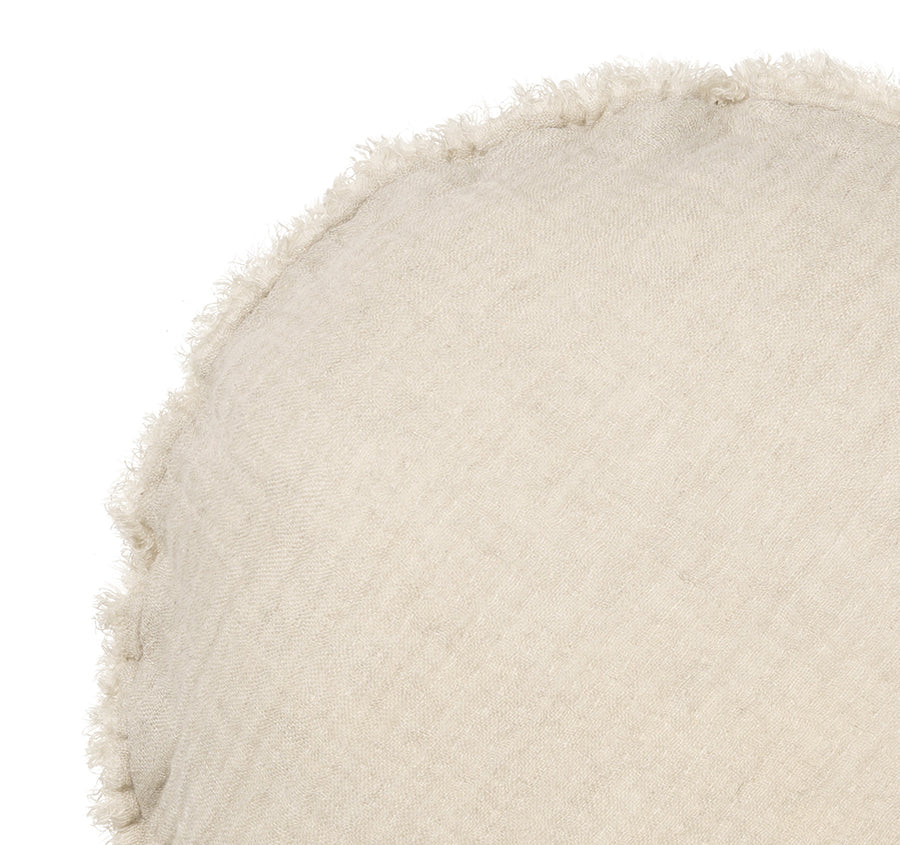 Maya 45cm Filled Round Cushion Natural - Image 2