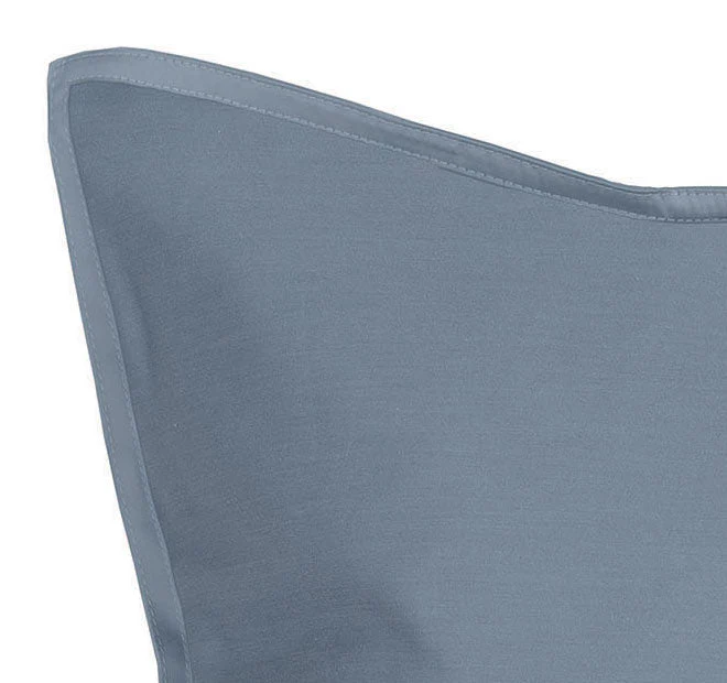 Nara 400THC Bamboo Cotton European Pillowcase Bluestone - Image 2