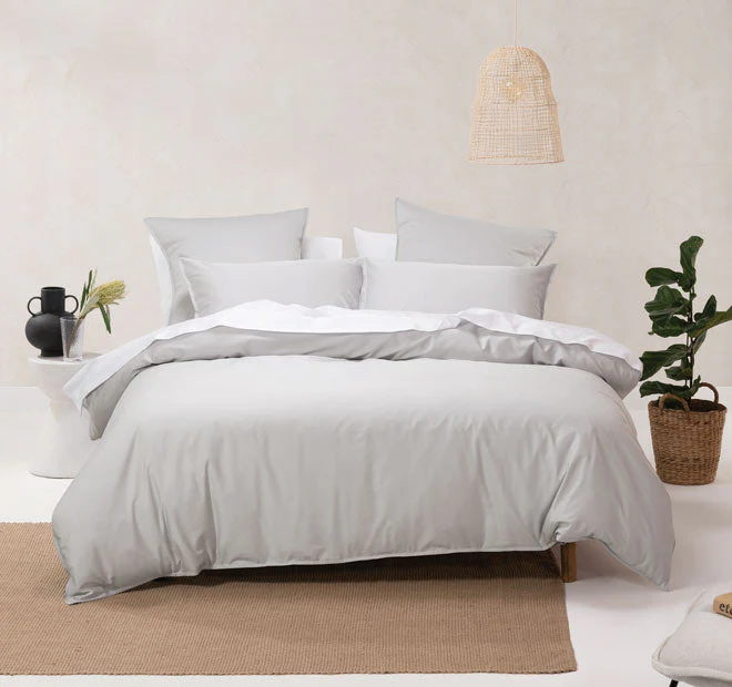 Nara 400THC Bamboo Cotton European Pillowcase Silver - Image 4
