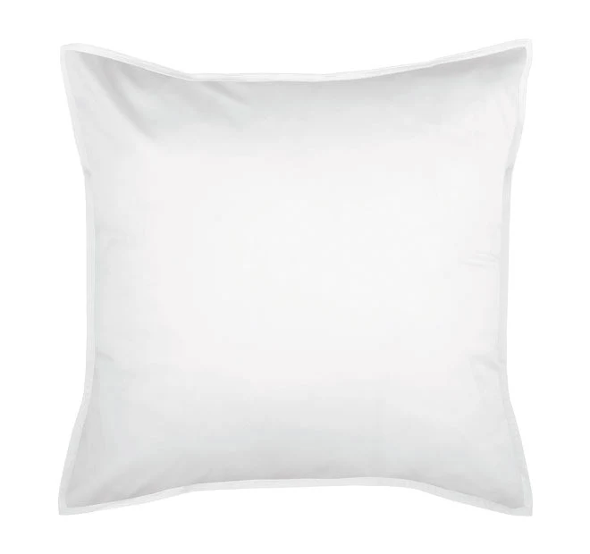 Nara 400THC Bamboo Cotton European Pillowcase White