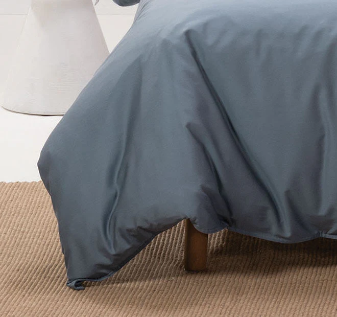 Nara 400THC Bamboo Cotton Quilt Cover Set Range Bluestone - Image 3