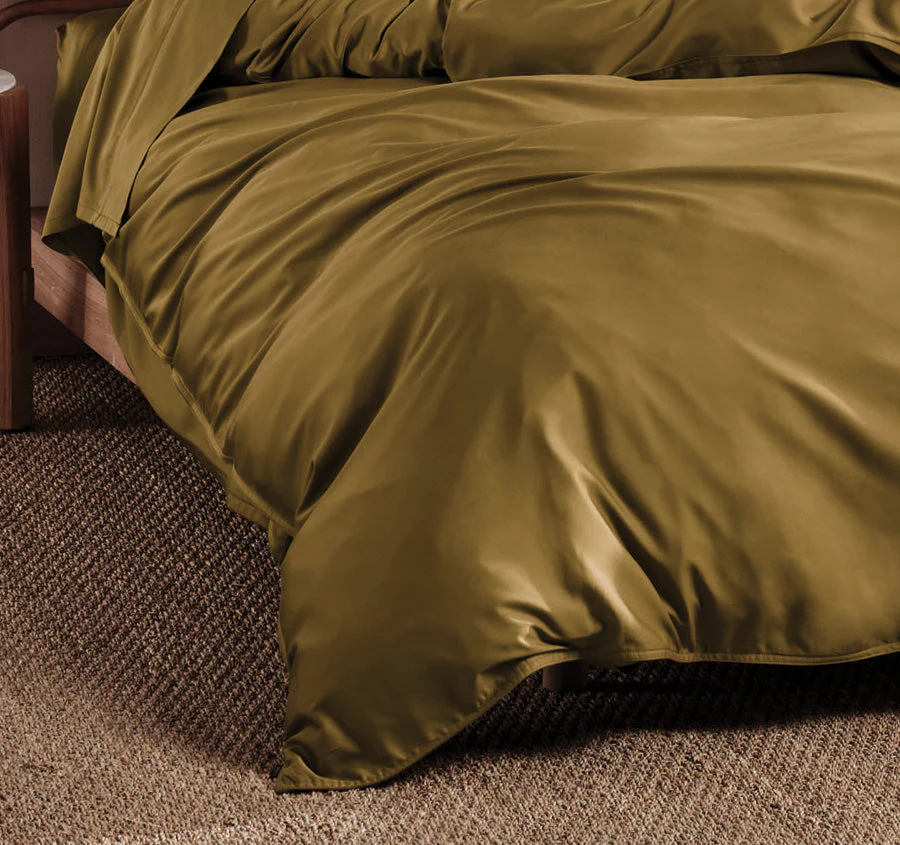 Nara 400THC Bamboo Cotton Quilt Cover Set Range Bronze - Image 3