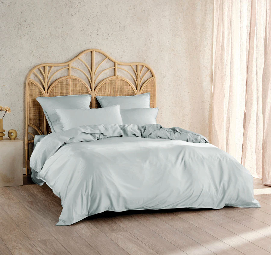 Nara 400THC Bamboo Cotton Quilt Cover Set Range Sky