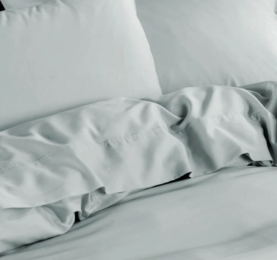 Nara 400THC Bamboo Cotton Quilt Cover Set Range Sky - Image 2