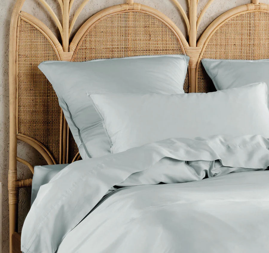 Nara 400THC Bamboo Cotton Quilt Cover Set Range Sky - Image 4