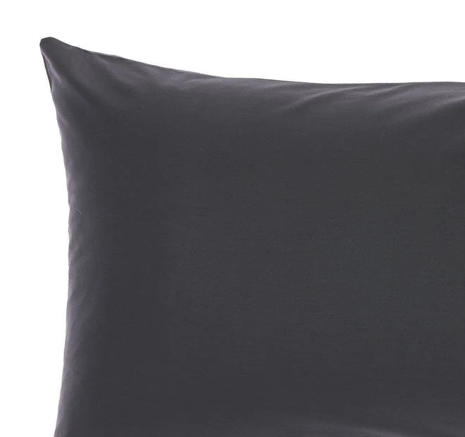 Nara 400THC Bamboo Cotton Standard Pillowcase Charcoal - Image 2