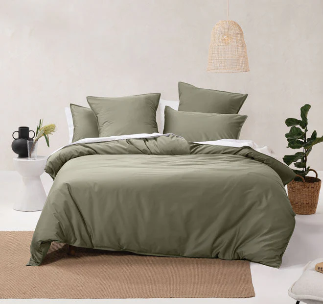 Nara 400THC Bamboo Cotton Standard Pillowcase Moss - Image 4