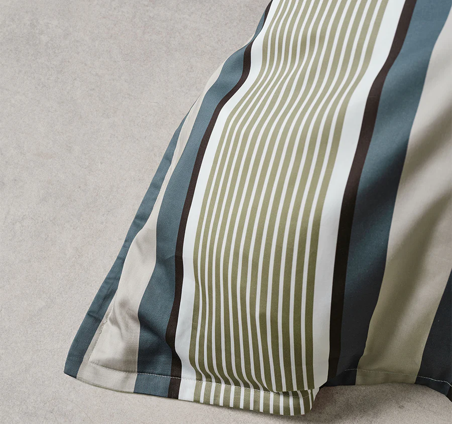 Nara Stripe Quilt Cover Set Range Bluestone - Image 3
