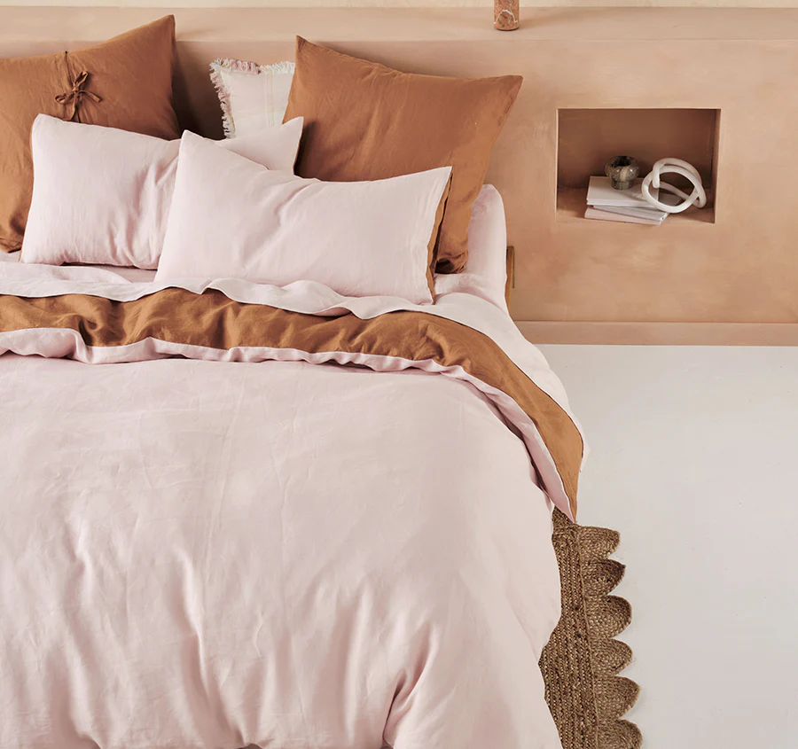 Nimes Duet Quilt Cover Set Range Rose and Cinnamon - Image 4