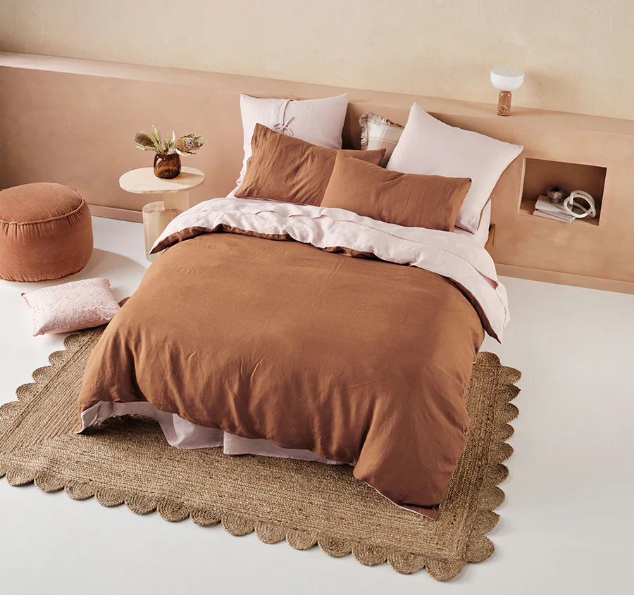 Nimes Duet Quilt Cover Set Range Rose and Cinnamon - Image 6