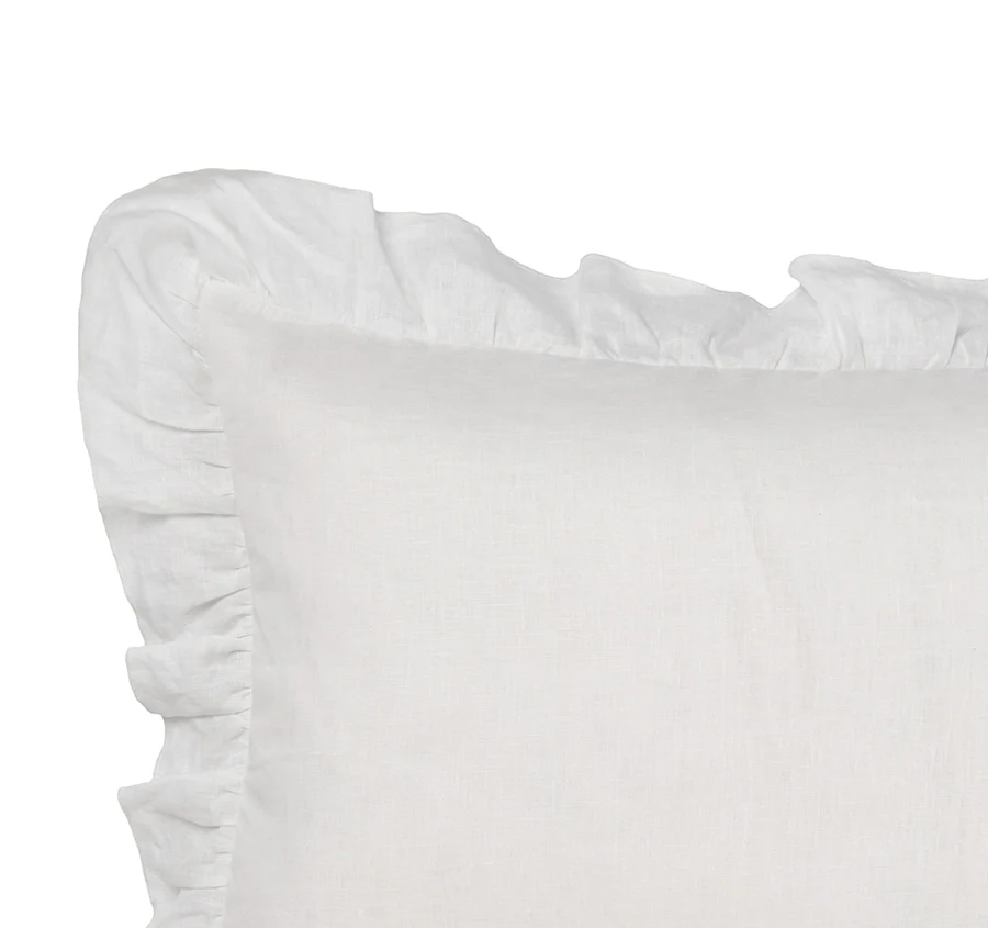 Nimes Linen 40x60cm Filled Cushion White - Image 2