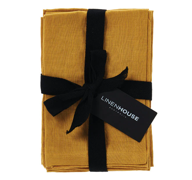 Nimes Linen 45x45cm 4 Piece Napkin Set Chai - Image 2