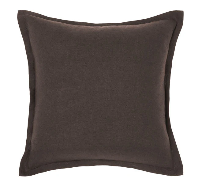 Nimes Linen 48x48cm Filled Cushion Espresso