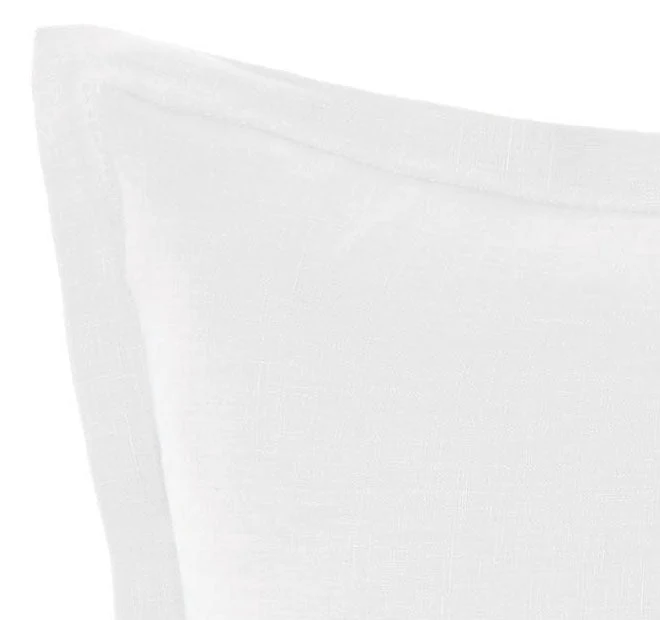 Nimes Linen 48x48cm Filled Cushion White - Image 2