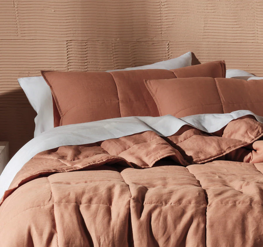 Nimes Linen Coverlet Clay - Image 4