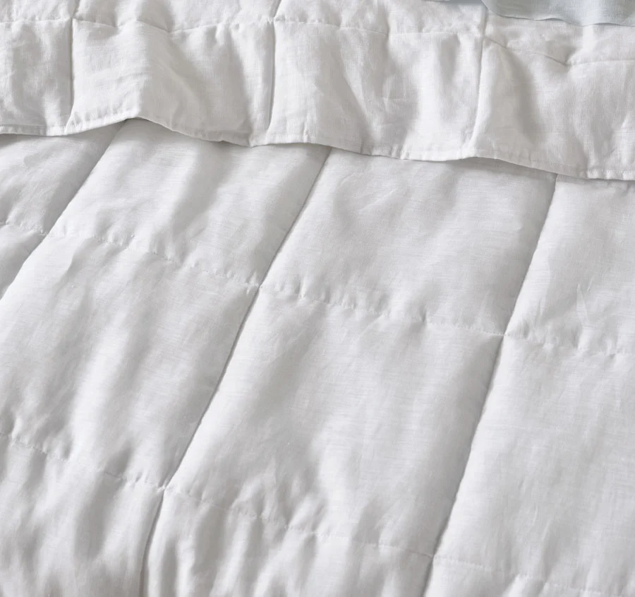 Nimes Linen Coverlet White - Image 2