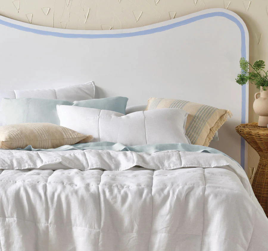 Nimes Linen Coverlet White - Image 4