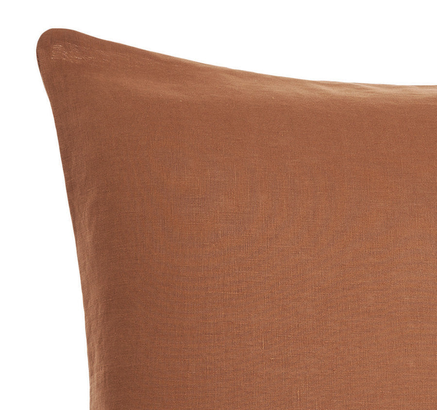 Nimes Linen European Pillowcase Cinnamon - Image 2