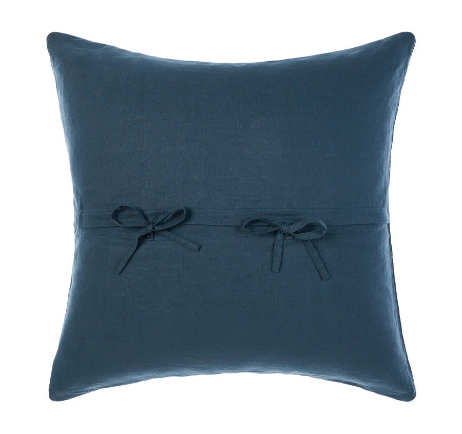 Nimes Linen European Pillowcase Navy - Image 3