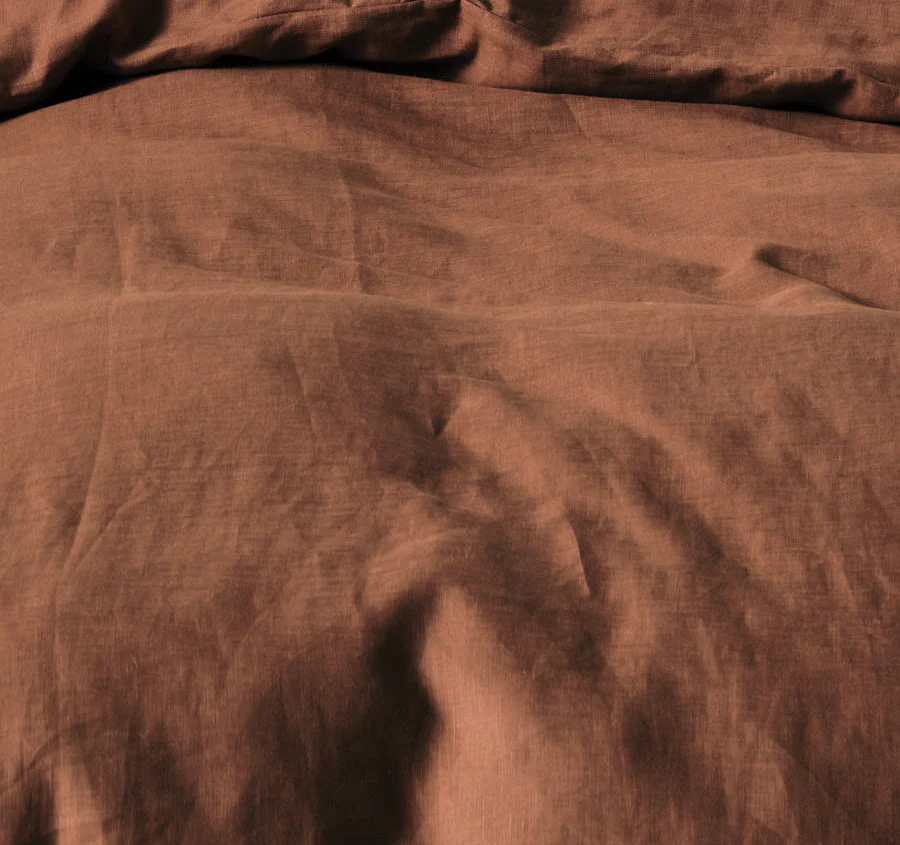 Nimes Linen Quilt Cover Set Range Cinnamon - Image 2