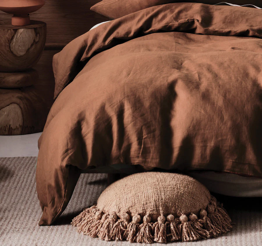 Nimes Linen Quilt Cover Set Range Cinnamon - Image 3
