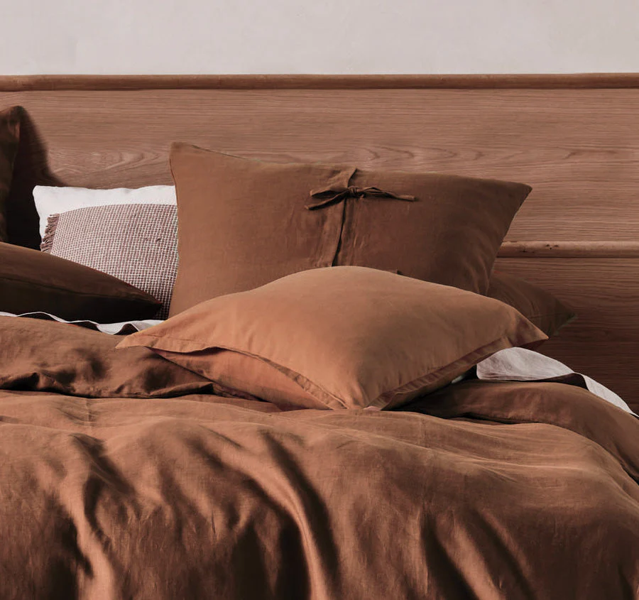 Nimes Linen Quilt Cover Set Range Cinnamon - Image 4