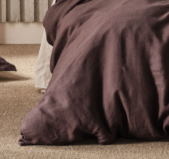 Nimes Linen Quilt Cover Set Range Espresso - Image 3
