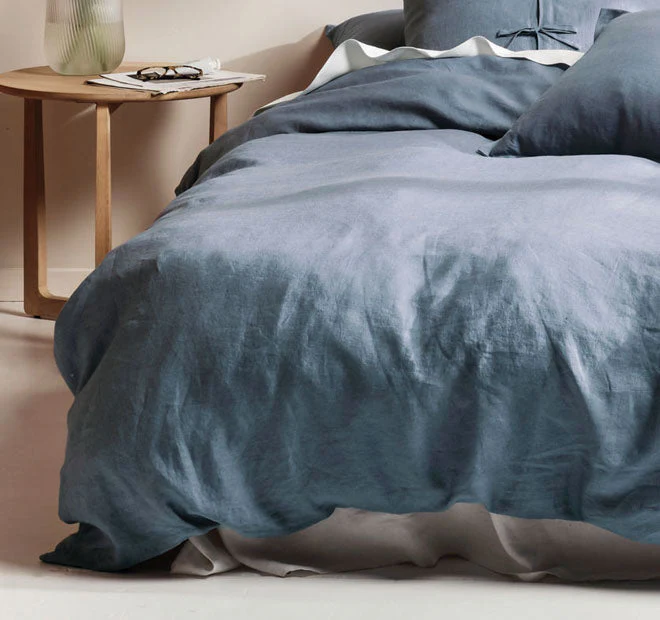 Nimes Linen Quilt Cover Set Range Nightfall - Image 3