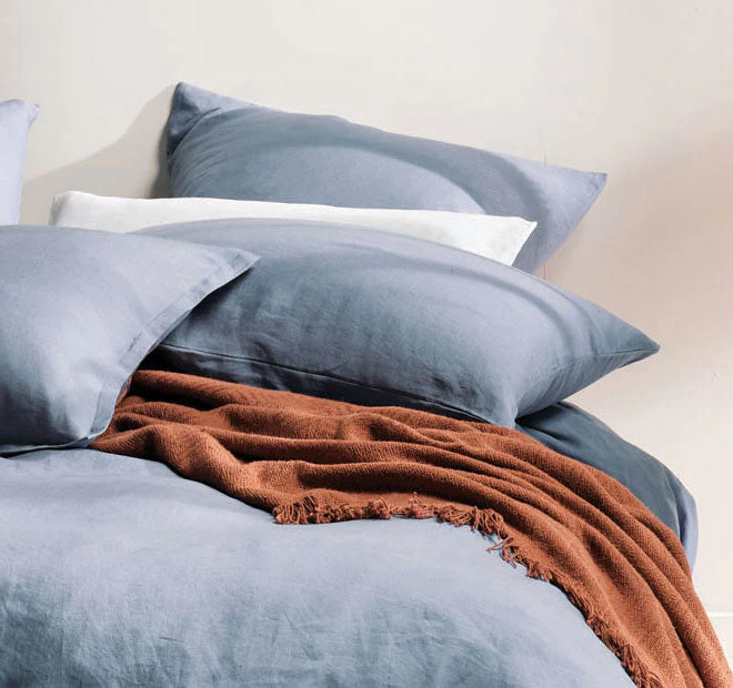 Nimes Linen Quilt Cover Set Range Nightfall - Image 6