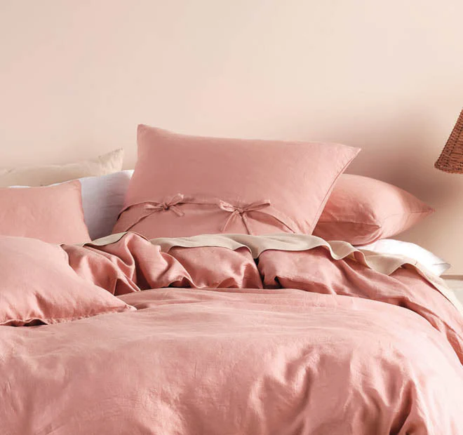 Nimes Linen Quilt Cover Set Range Rosette - Image 4