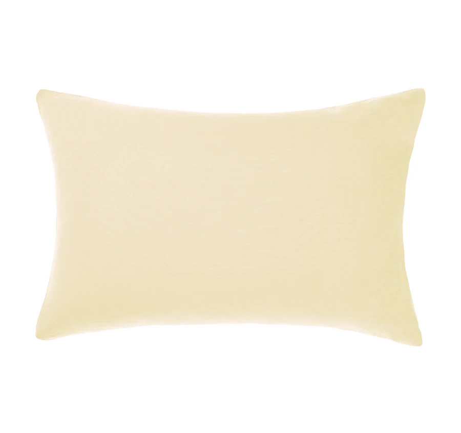 Nimes Linen Standard Pillowcase Lemon