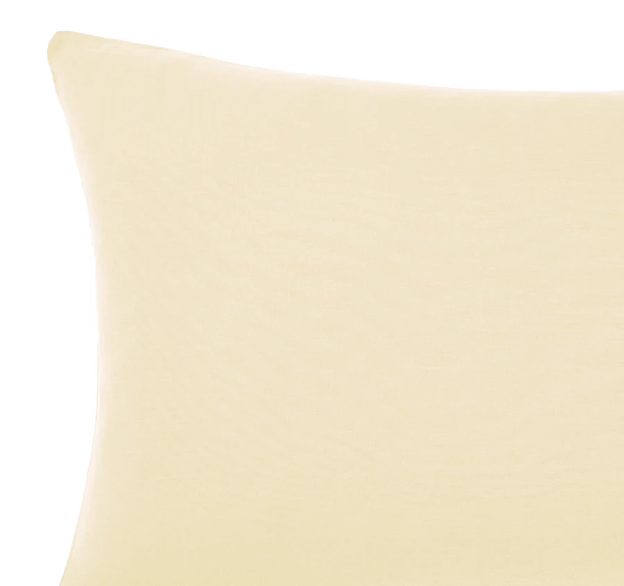 Nimes Linen Standard Pillowcase Lemon - Image 2