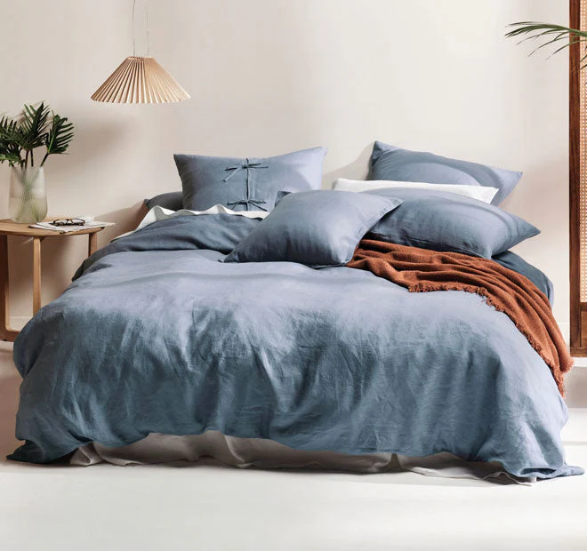 Nimes Linen Standard Pillowcase Nightfall - Image 4