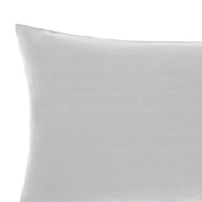 Nimes Linen Standard Pillowcase Pale Grey - Image 2
