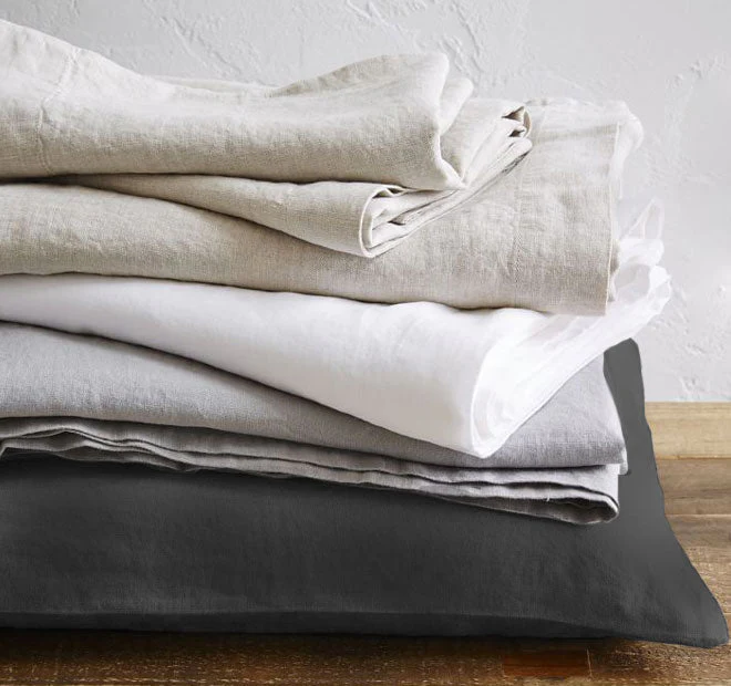 Nimes Linen Standard Pillowcase Pale Grey - Image 4