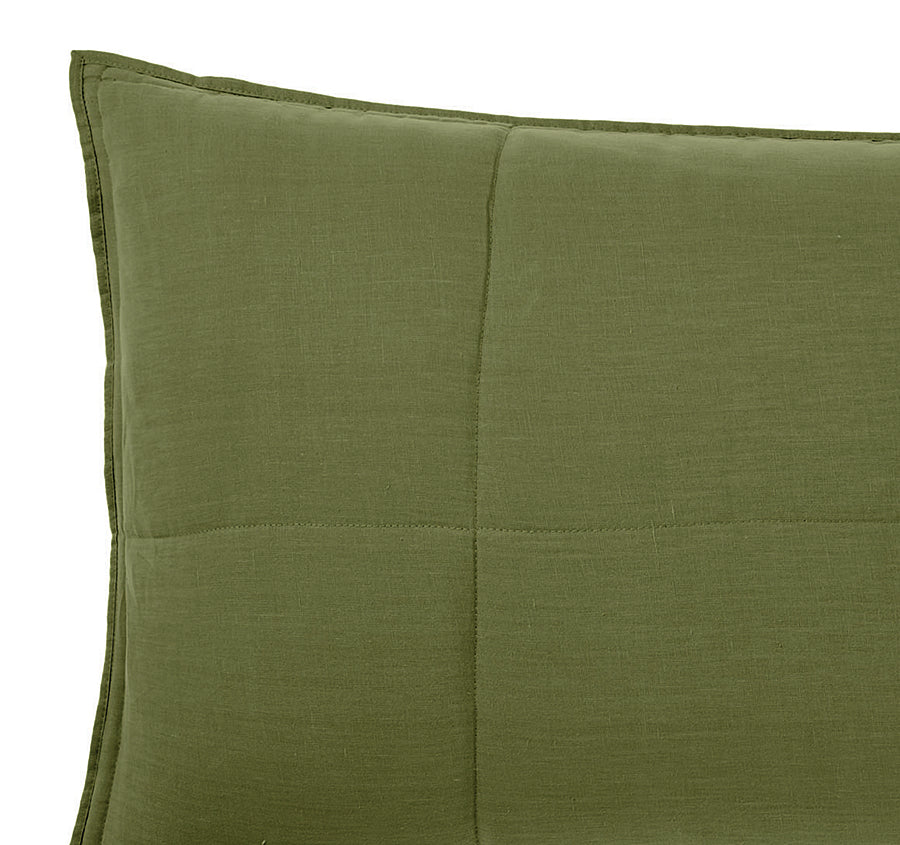 Nimes Linen Standard Pillowsham Pair Moss - Image 2