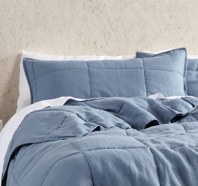 Nimes Linen Standard Pillowsham Pair Nightfall - Image 3
