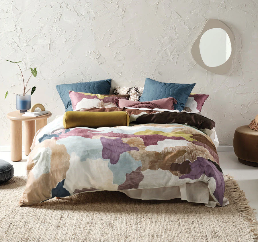 Panorama Quilt Cover Set Range Lavender