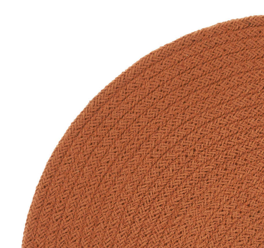 Plait 38cm Round Placemat Terracotta - Image 2