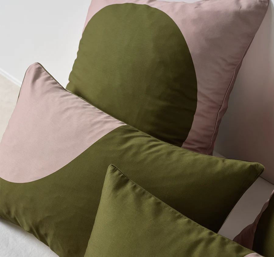 Pluto Quilt Cover Set Range Olive - Image 4