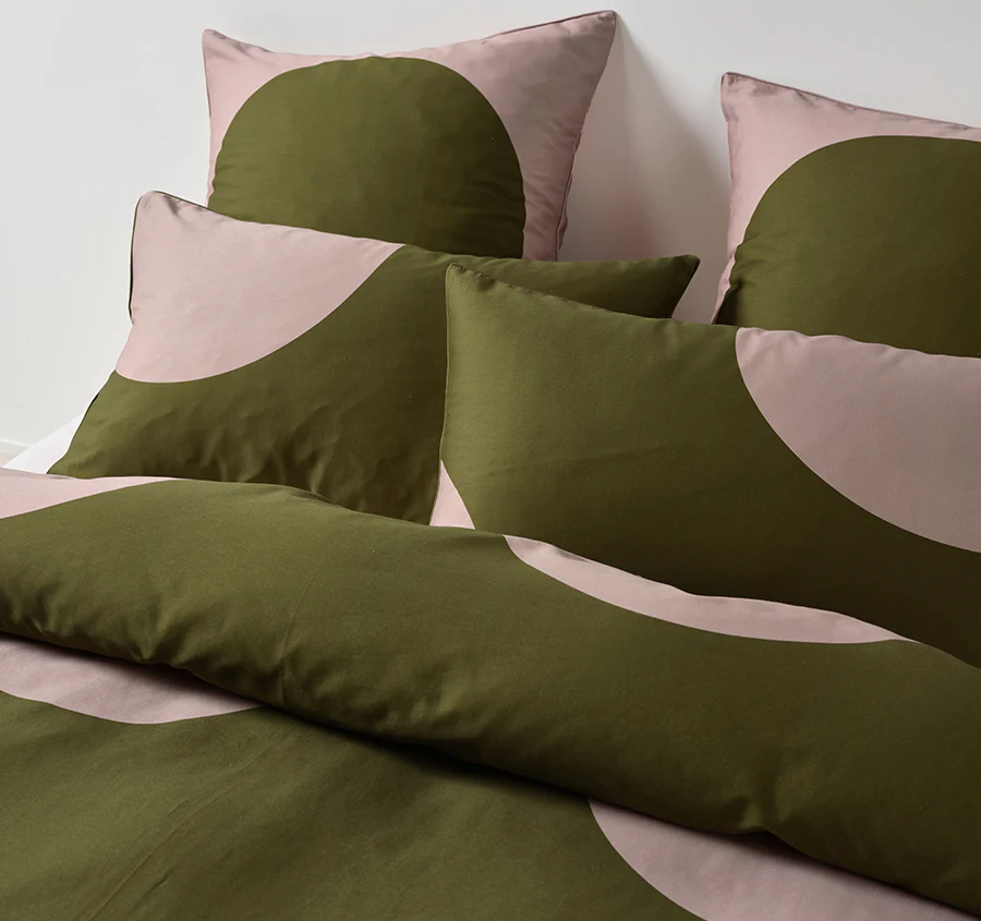 Pluto Quilt Cover Set Range Olive - Image 5